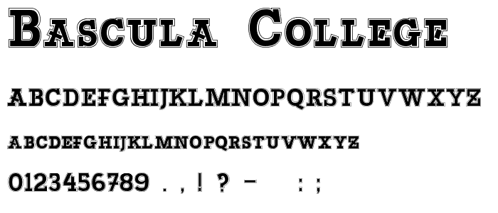 Bascula College font